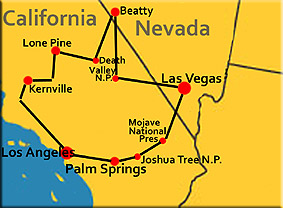 Tour Map: Wildflower Tour of California