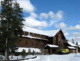 Yellowstone Winter Snow Lodge at Old Faithful