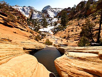 Zion National Park in winter.
